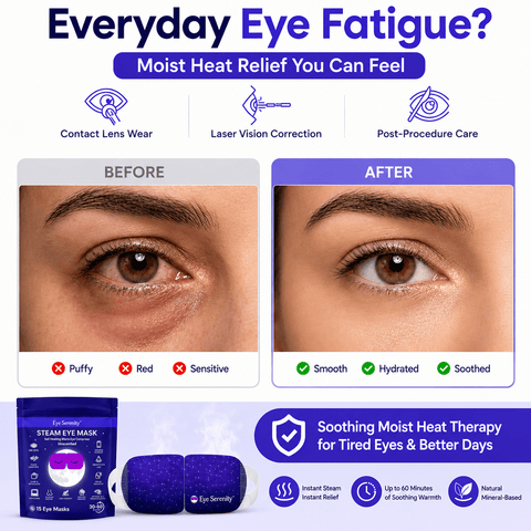 Steam Eye Mask | Self-Heating Warm Compress for Dry Eyes