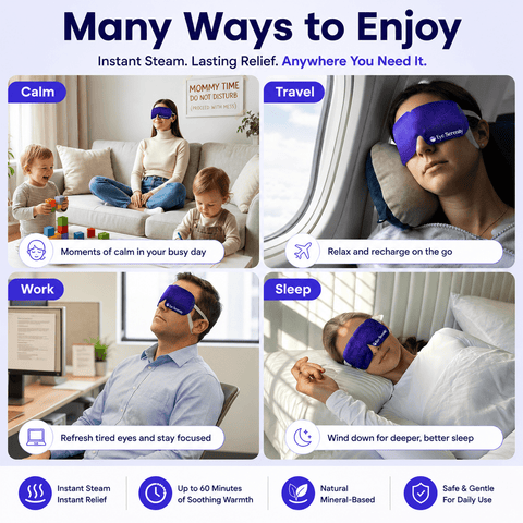 Steam Eye Mask | Self-Heating Warm Compress for Dry Eyes
