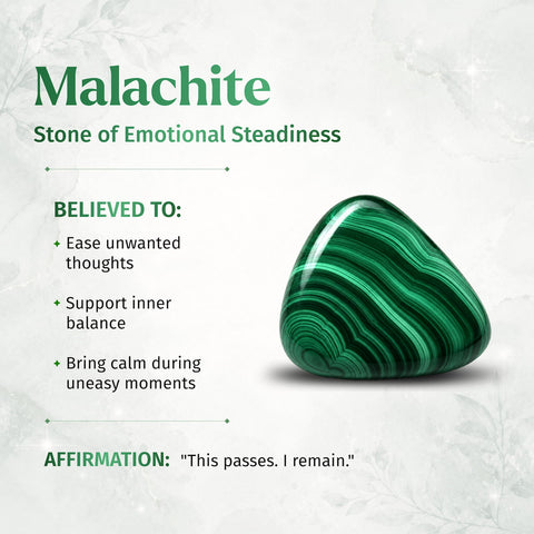 Malachite Anxiety Bracelet | Calming Crystal Stone Bracelet